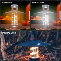 Outdoor Portable Rechargeable Retro Flashlight Lampe De Camping Mini Emergency Multifunctional Lantern Lighting Camping Lamps
