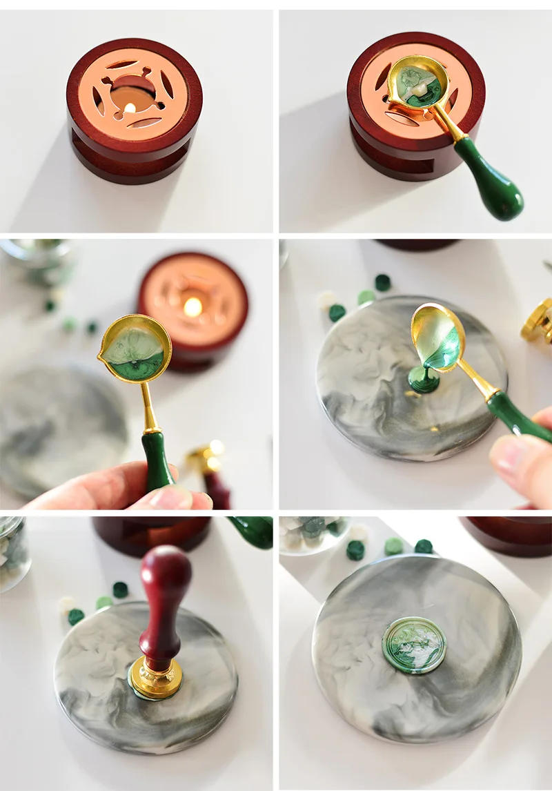 Description Picture 3 of item2pcs Wax Seal Stamps Set Butterfly Flower Sealing Stamp Head with Wooden Handle Vintage Craft Envelope Wedding Invitation Decor