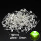 100pcs White-Green