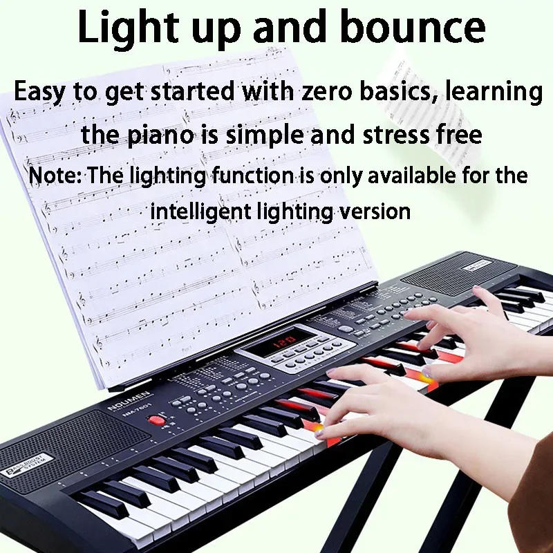 Description Picture 5 of itemAdult Electronic Piano Musical Electric Organ Professional Piano 61 Key Children Beginner Portable Keyboard Instrument with Lamp