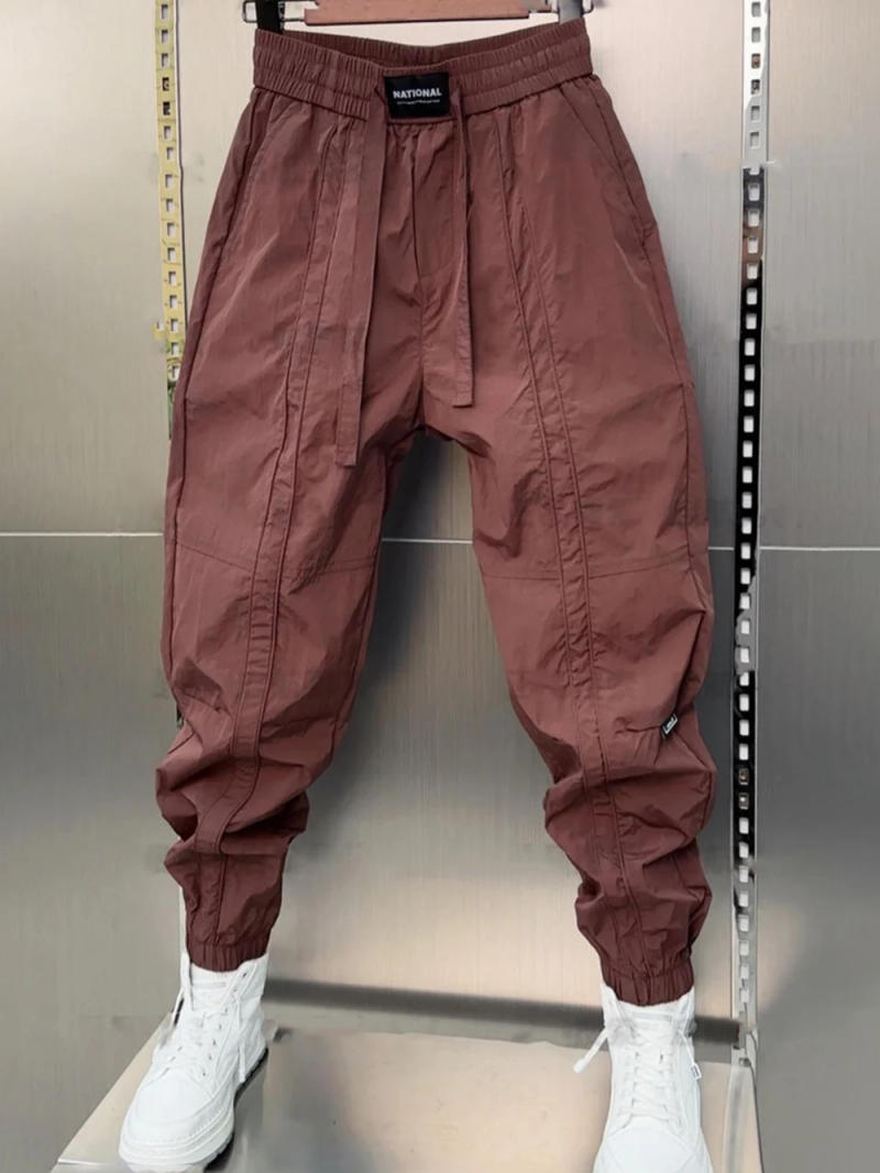 Description Picture 5 of itemSolid color casual harem cargo pant breathable loose jogging sweatpants casual trousers luxury brand men's clothing