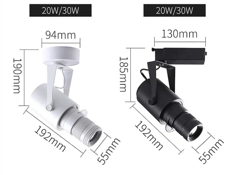 Description Picture 5 of itemRound 7w 10w 15w 20w 30w RA95 COB Spotlights Background LED Track light Lamp KTV Bar Restaurant Cafe Museum Zoom Light Lighting