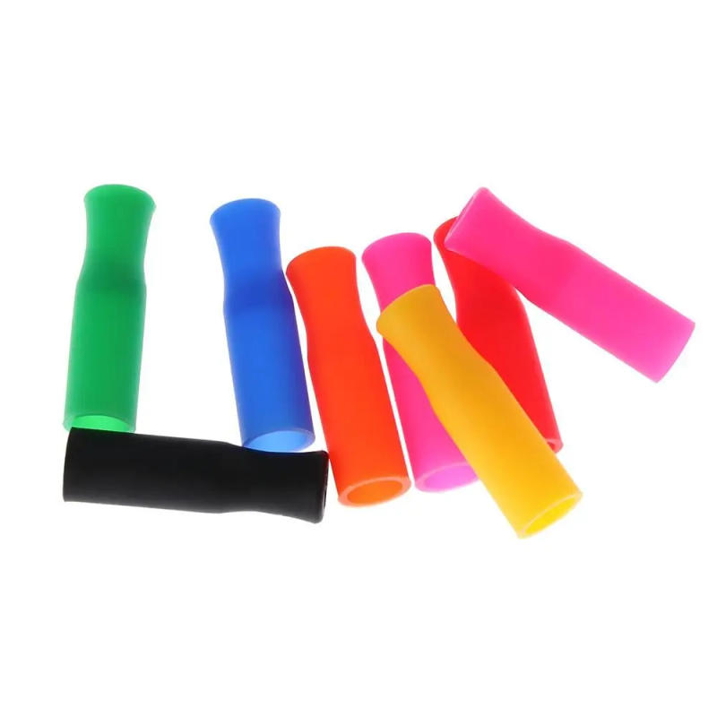 Description Picture 6 of item10/20pcs 6mm/8mm Caps Anti Burn Teeth Protector Bar Reusable Silicone Straw Food Grade Accessories Silicone Tip No Rattle Cover