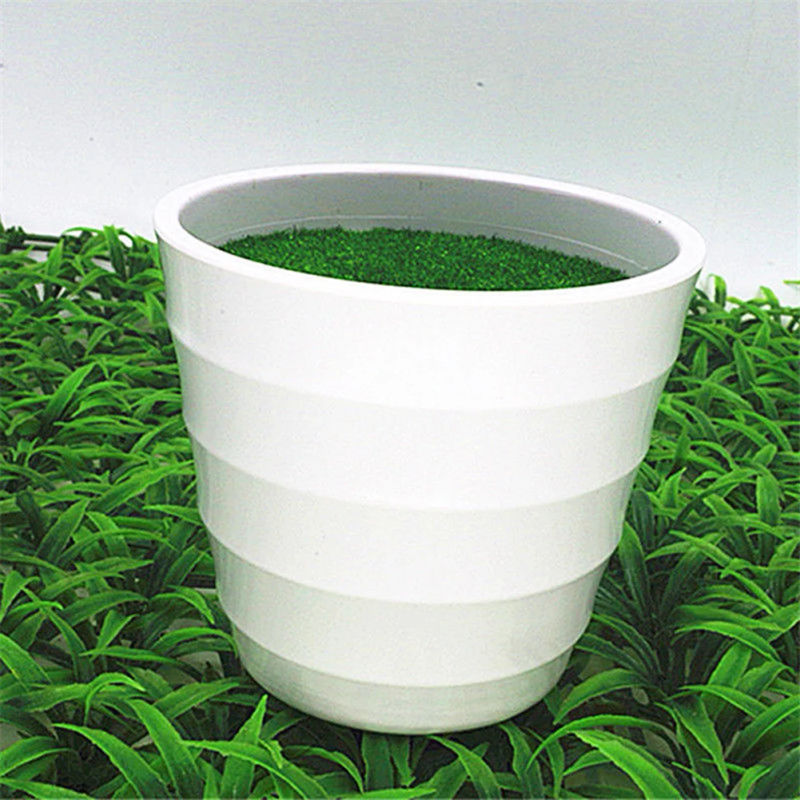 Description Picture 2 of itemArtificial Pot Plants Pot Nursery Pot Artificial Lawn Vase White Plastic Thick Plant Flower Pot Home Garden Decoration