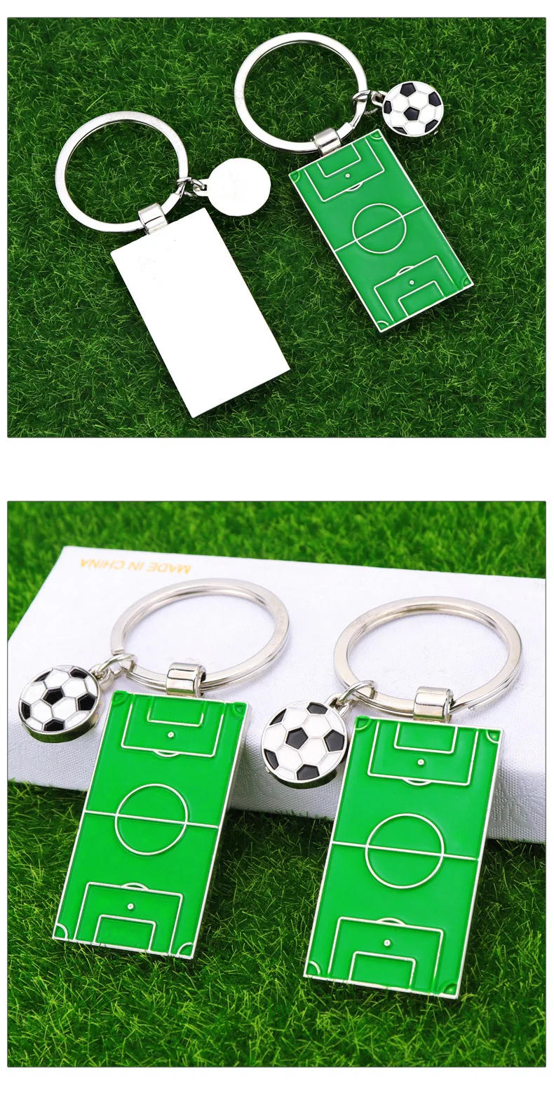 Description Picture 6 of itemMen Football Field Soccer Key Chain Holder Playground Sports Souvenir Keyring Ornament Keychains Jewelry Football Fans Club Gift