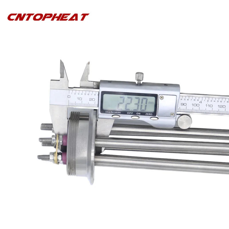 Description Picture 3 of item2"Tri-clamp(OD64) 220V/380V All SUS304 Electric Immersion Water Heating Element Tube Heater 3/3.75/4.5/6/9KW