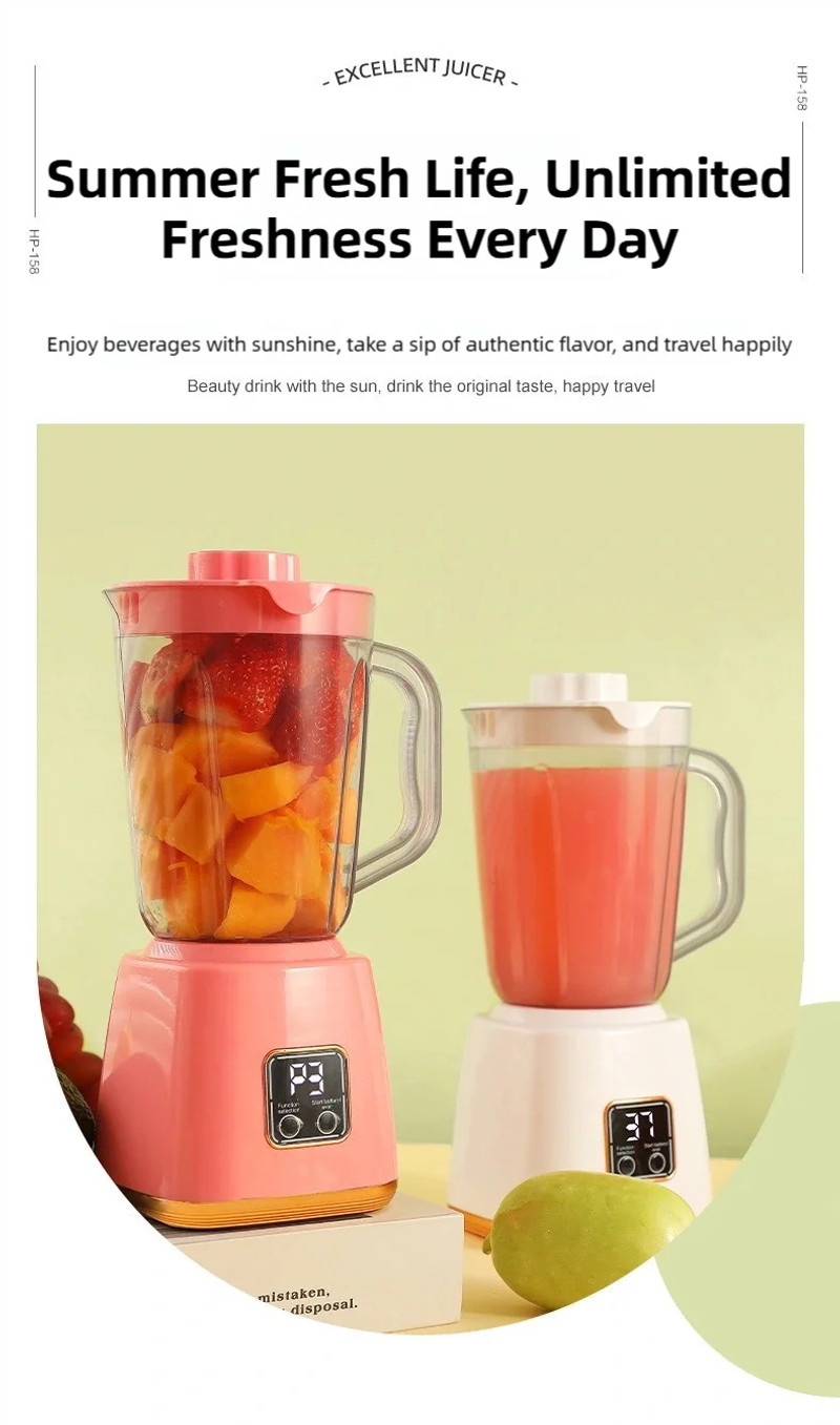Description Picture 4 of itemTINSOL Electric Juicer Portable Blender 10 Blades Multifunctional Juice Blender Fresh Juice Smoothie Blender Food Processor