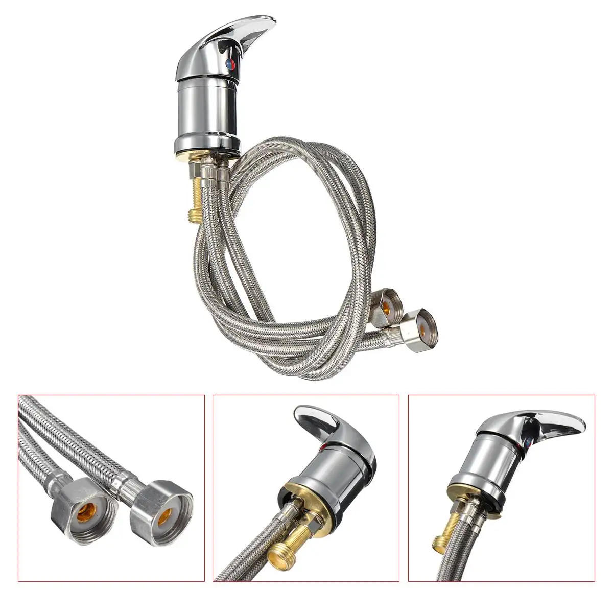 Description Picture 5 of itemSalon Spa Beauty Shampoo Bowl Sink Hair Salon Building Materials Accessories Bathroom Hot Cold Faucet Spray Hose Replacement Set