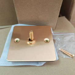 Wall Toggle Switch European Standard Electrical Sockets Gold Stainless Steel Panel USB EU Socket