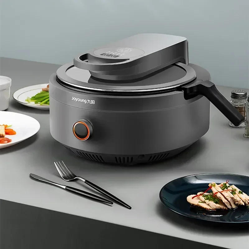 Description Picture 2 of itemJoyoung Cooking Machine Robot Electric Frying Pan Smoke free precise Temperature Control Intelligent Automatic Cooker CJ-A9 Gray