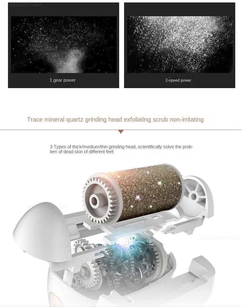 Description Picture 6 of itemXiaomi Pritech Rechargeable Foot Sharpener Care for Dead Skin Household Safe quickly Foot Care waterproof Foot Therapy Machine