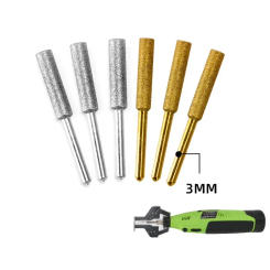 Tool Files Diamond Coated Cylindrical Burr 4/4.8/5.5mm Chainsaw Sharpener Stone File Chain Saw Sharpening Carving Grinding Tools