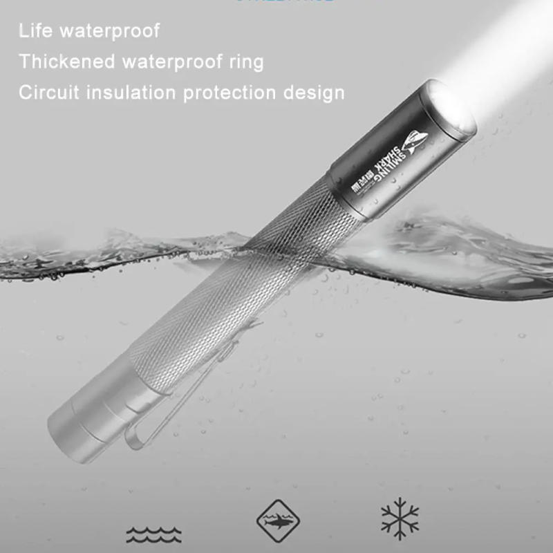 Description Picture 2 of itemSD1211 Pen Light Portable Zoomable Flashlight Rechargeable Waterproof Torch Light For Camping Hiking Outdoors J4F0