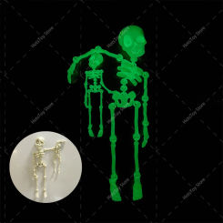 Movable Skull Refrigerator Magnet Stickers 3D Printed Joints Glow in the Dark Halloween Horror Luminous Skull Message Stickers