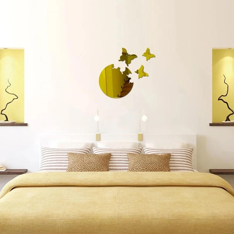 Description Picture 4 of itemButterfly DIY Mirror Wall Sticker Room Decor Stickers Decal Bedroom Bathroom Home Decor
