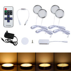 12V Under Cabinet LED Night Lights Display Case Closet Lamp Remote Control for Home Kitchen Showcase Wardrobe Cupboard Decor