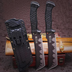 U. S.A. 14 inch DC53 steel full Tang multi-purpose jungle wood cutter, outdoor logging knife, household agricultural tool knife