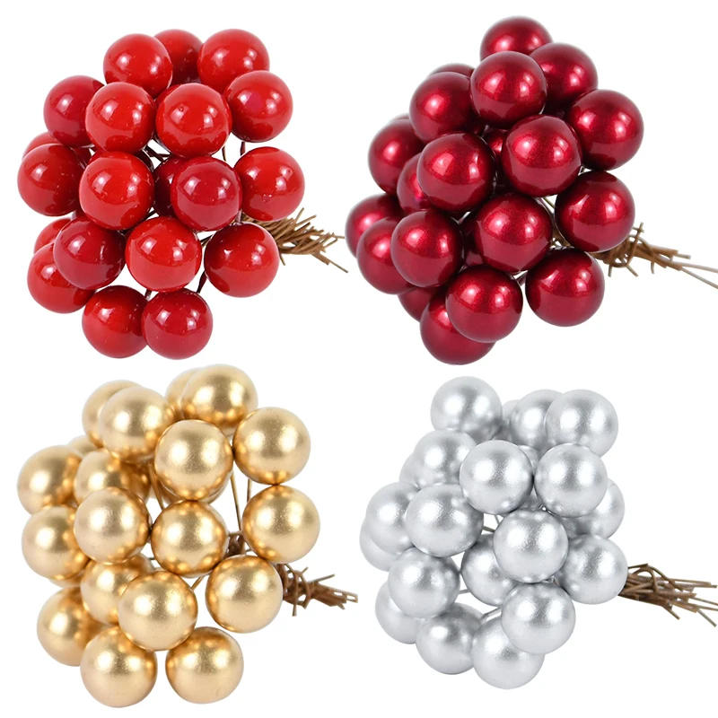 Description Picture 6 of item50pcs Mini Fake Fruit Artificial Flowers Stamens Red White Berries Cherry Fake Flower for Wedding Christmas Decoration