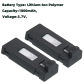 2PCS 3.7V 1800mAh