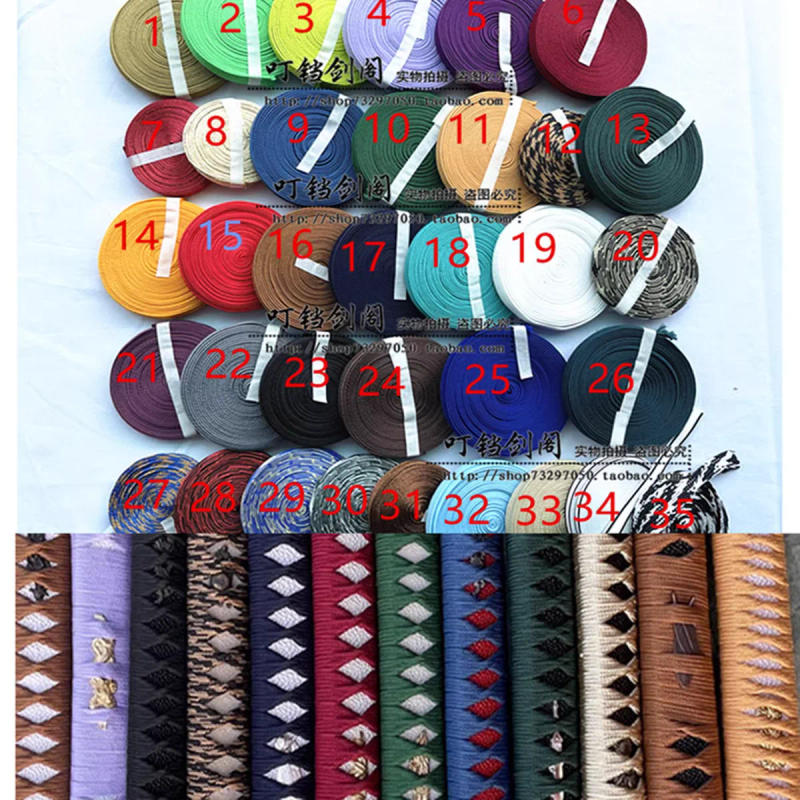 Description Picture 3 of itemWoven Tsukaito Rope Strap Wrapping for Tsuka of Japanese Samurai Sword Fitting Accessories Katana Uchikatana Tanto Tachi Sword