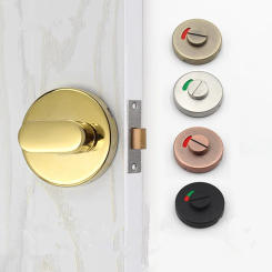 Stainless Steel Door Lock WC toilet door handle Lock Bathroom Pull Knob Metal toilet door locks Thumb Turn Knob