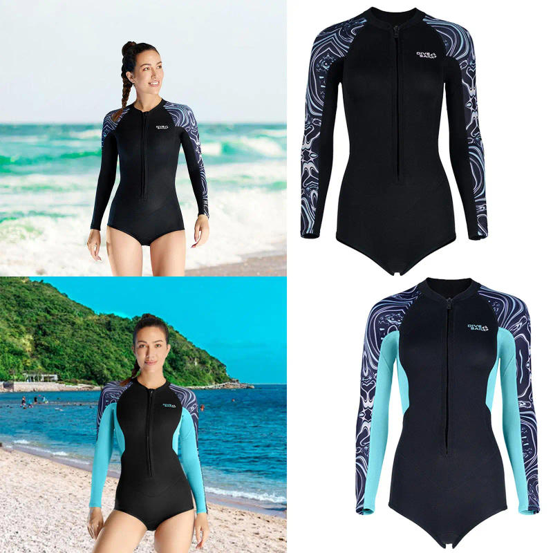 Description Picture 4 of itemWomen Shorty Wetsuit Keep Warm Sun Protection Dive Skins Beachwear Swimsuit