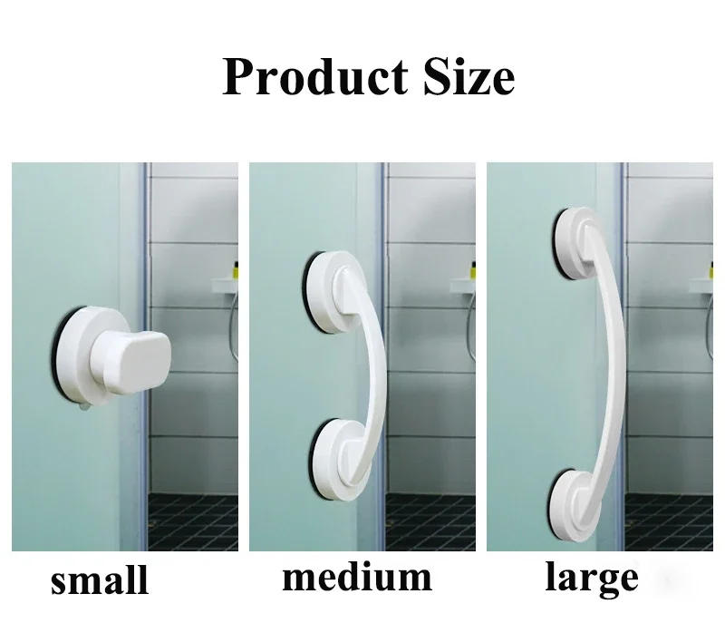 Description Picture 5 of itemAnti-slip Handrail No Drilling Shower Handle Offers Safe Grip with Suction Cup for Safety Grab in Bathroom Bathtub Glass Door