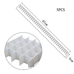 5 PCS Drawer Dividers Drawer Divider Organizers DIY Plastic Grid Adjustable Plastic Divider Household Storage Makeup