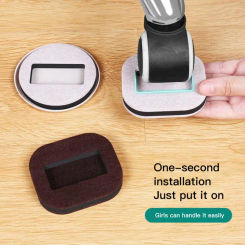 5pcs Office Chair Wheel Stopper Furniture Caster Cups wood Floor Protectors Anti Vibration Pad Chair Roller Feet Anti-slip Mat