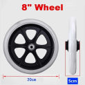 200mm 8 Wheelchair Casters Small Cart Rollers Chair Wheels Accessories Grey Rubber Non Marking Wheel Replace