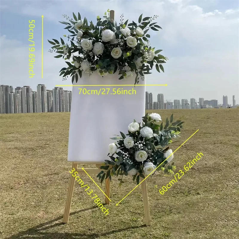 Description Picture 5 of itemArtificial Flower Road Lead Floor Flower Row Wedding Decoration Welcome Sign Decor Hanging Flowers Row Centerpiece Flower Ball