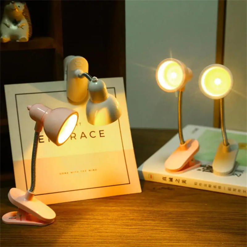 Description Picture 2 of itemCute Mini Lamp To Read Book Eye Protection Rotatable Reading Lamp With Clamp Reading Lights For Books Desk Table Bedroom