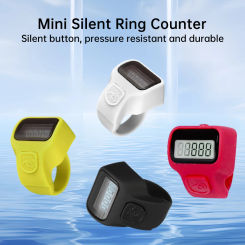 Handheld Electronic Counter Tasbih Finger Rings Tasbeeh Counter LED Display Electronic Finger Clicker Bead Timer Counting 99999