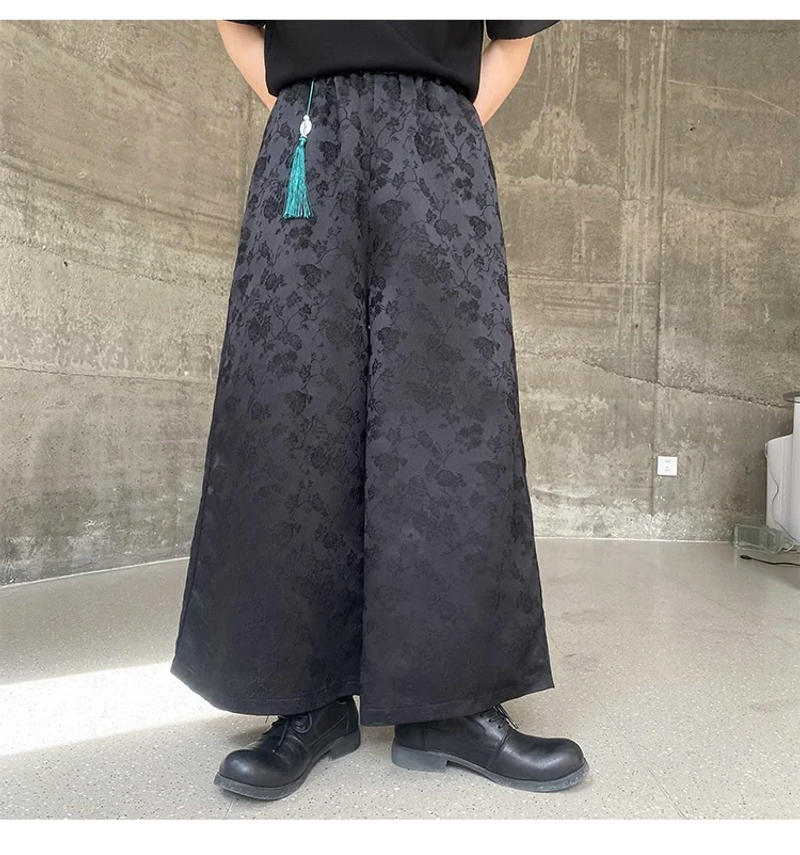 Description Picture 4 of itemNOYMEI New Chinese Tassels Pendant Decoration Jacquard Trousers Summer 2024 New Men's Pants All-match Temperament Black WA4356