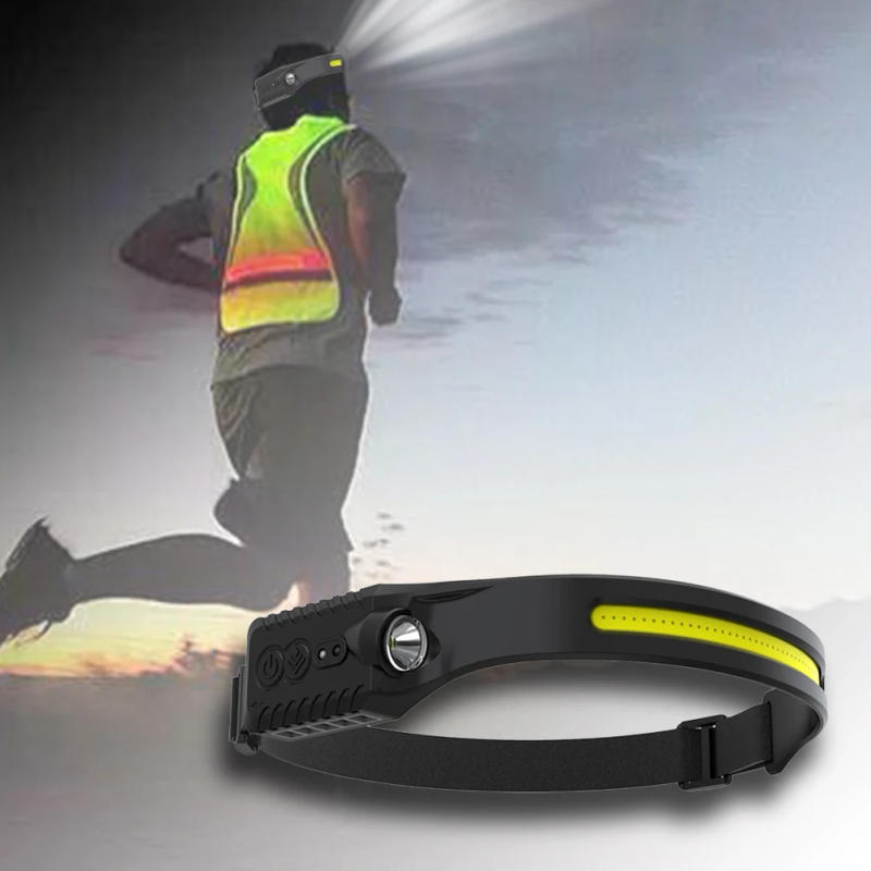 Description Picture 6 of itemXPE+COB Headlamp USB Rechargeable Sensor Headlamp 230° Wide Beam Headlamp Flashlight LED Head Lamp for Outdoor Camping Fishing