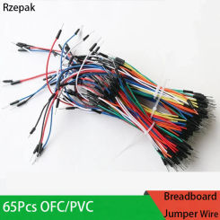 65Pcs Breadboard Wire 25 20 16 12CM Solderless Power Jumper Cable Kit PVC Flexible DIY Electron Line 2 Pin Connector Mixed