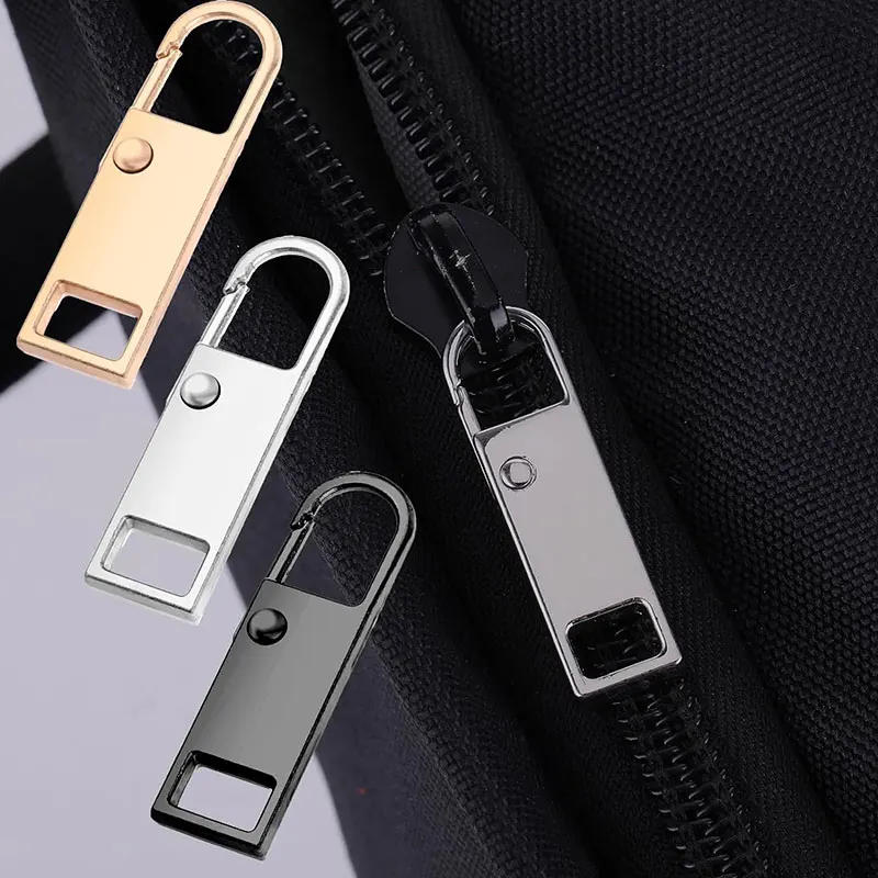 Description Picture 2 of item5/10Pcs Zipper Slider Puller Replacement Instant Zipper Tab Repair Zippers Handle Mend Fixer Buckle for Suitcase Sewing Craft