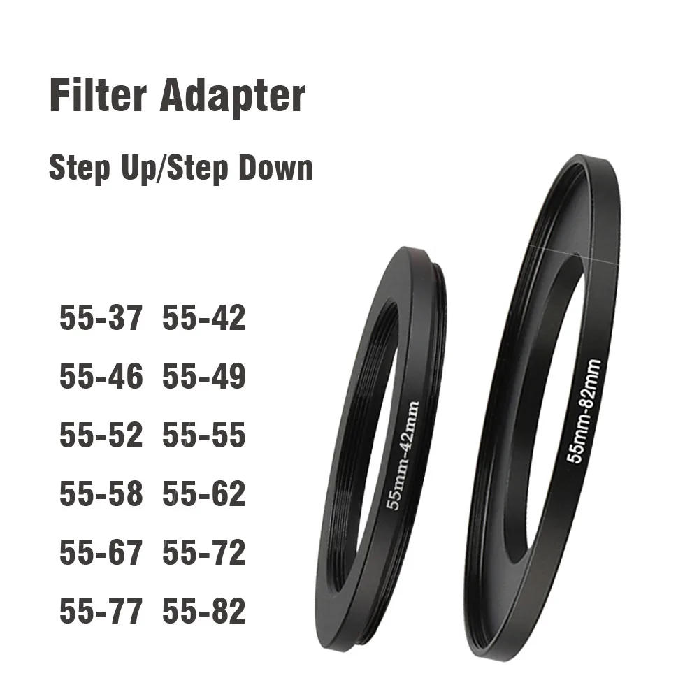 Description Picture 4 of itemCamera Lens Filter Adapter Ring Step Up / Down Ring Metal 55 mm - 37 42 46 49 52 58 62 67 72 82 mm for UV ND CPL Lens Hood etc.