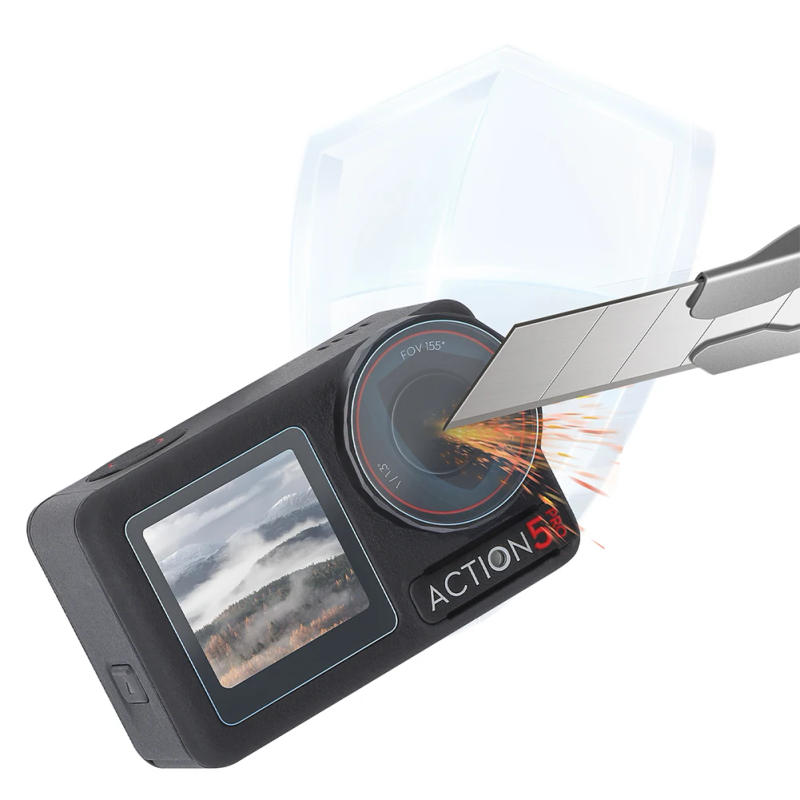 Description Picture 5 of item1/2 Set Screen Protector Ultra-Clear Camera Lens Screen Protector Film Anti-scratch for DJI Osmo Action 5 Pro Camera Accessories