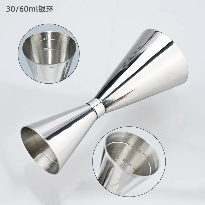 Description Picture 3 of itemBar Mixed Drink Accessories Measure Cup Bar Cocktail Shaker Jigger Cocktail Tools Stainless Steel 60ML Gadgets