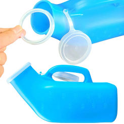 1200ml Urinals for Men Spill Proof Urine Bottle Plastic Mens Bedpan Bottle with Lid for Car Elderly and Incontinence