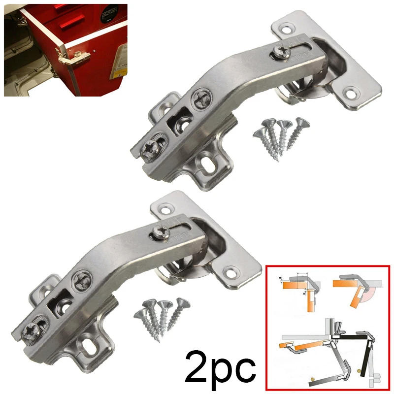 Description Picture 2 of item2pcs 135 Degree Door Hinges Corner Cabinet Door Hinges Combination  Plate Screws Set Kitchen Cupboard Furniture Hinges Hardware