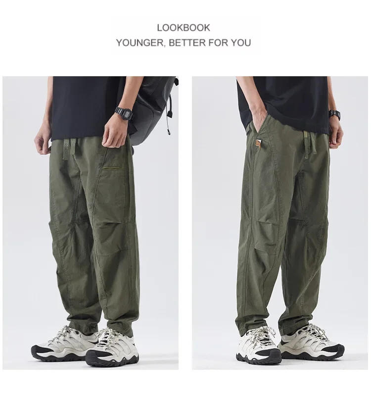 Description Picture 6 of item2024 New Trendy Japanese Ins Workwear Casual Pants Men and Teenagers Street Fashion Artistic Loose All-Matching Trousers