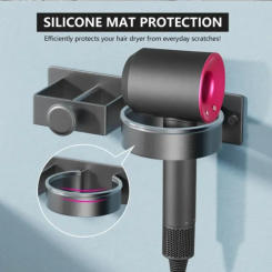 Bathroom Hair Straightener Storage Hair Dryer Holder Wall Mounted Holder Hair Tool Organizer Adhesive Toilet Blower Holder