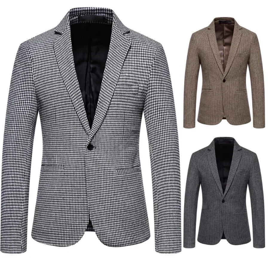 Description Picture 3 of itemSpring and Autumn New Men's Solid Color One Button Suit Business Casual Suit Large Coat Top