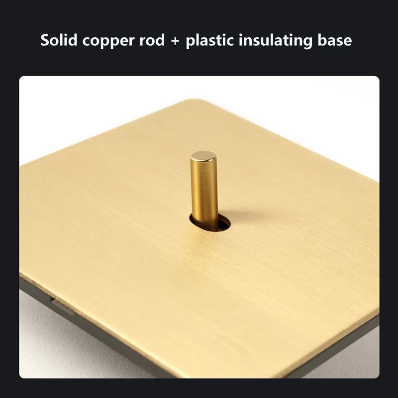 Description Picture 4 of itemWall Light Toggle Switch Gold Stainless Steel Panel 1-4 Gang 2 Way Switch EU Socket For Home