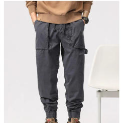 Citylink TacTic Spring Men's Casual Pants Tie Feet Sports Versatile American Cropped WorkWear Pants Trend