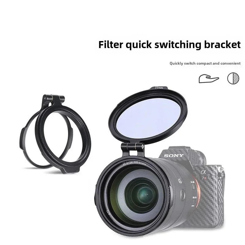 Description Picture 2 of itemND Filter Rapid Filter System DSLR Camera Accessory Quick Switch Bracket for 58/62/72/77/82mm DSLR Lens Adapter Flip