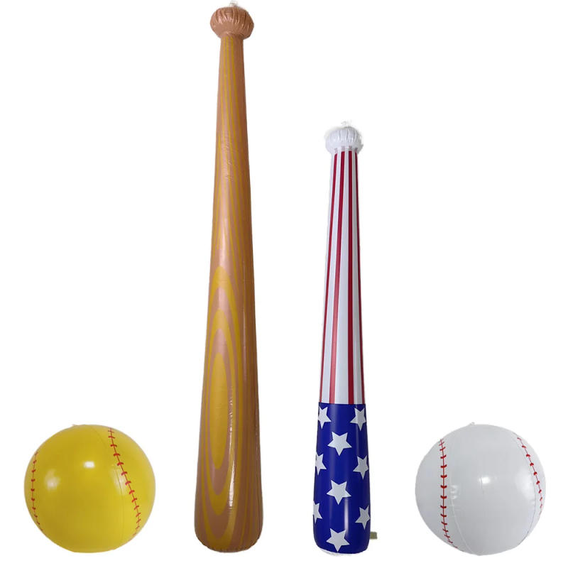Description Picture 2 of itemKids Inflatable Baseball Bat and Ball Inflatable Toys Adult PVC Inflatable Baseball Outdoor Courtyard Garden Playing Play a Ball