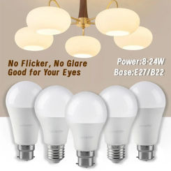 10PCS A60 High Brightness LED Light Bulb Lamps E27 B22 AC220V 110V 9W 10W 15W 18W 20W 24W Power Suitable for Office and factory
